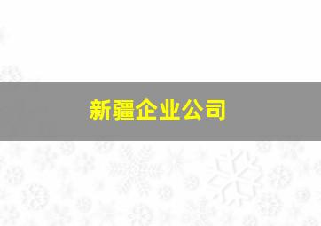 新疆企业公司