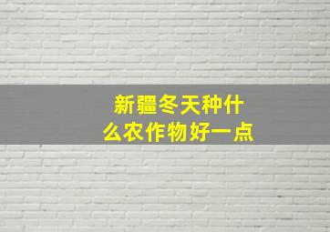 新疆冬天种什么农作物好一点