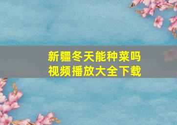 新疆冬天能种菜吗视频播放大全下载