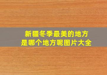 新疆冬季最美的地方是哪个地方呢图片大全