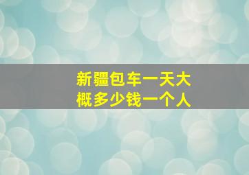 新疆包车一天大概多少钱一个人