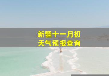 新疆十一月初天气预报查询