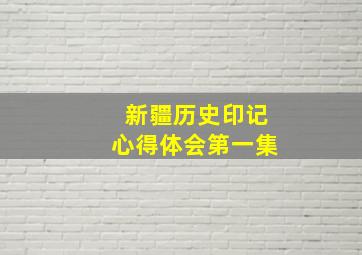 新疆历史印记心得体会第一集