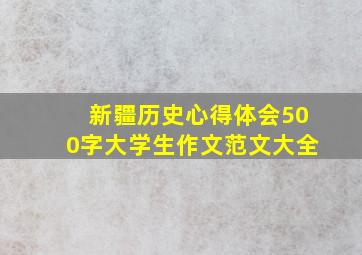 新疆历史心得体会500字大学生作文范文大全