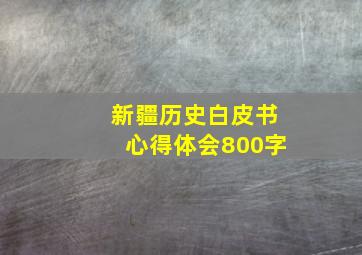 新疆历史白皮书心得体会800字