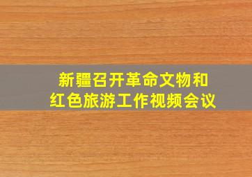 新疆召开革命文物和红色旅游工作视频会议