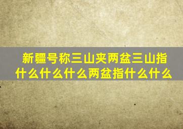 新疆号称三山夹两盆三山指什么什么什么两盆指什么什么