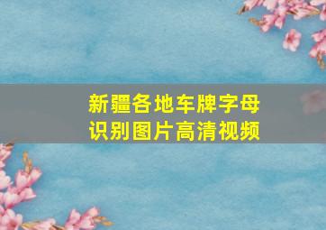 新疆各地车牌字母识别图片高清视频