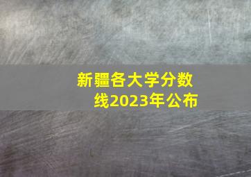 新疆各大学分数线2023年公布