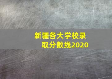 新疆各大学校录取分数线2020