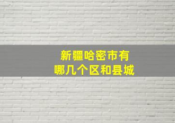 新疆哈密市有哪几个区和县城