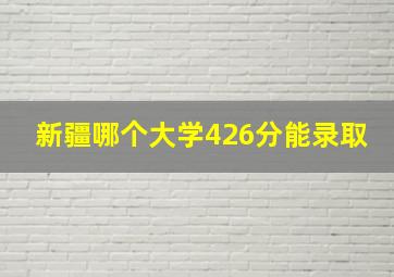 新疆哪个大学426分能录取