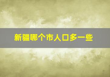 新疆哪个市人口多一些