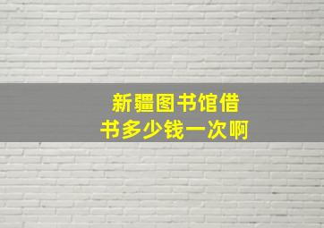 新疆图书馆借书多少钱一次啊