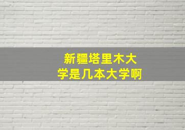 新疆塔里木大学是几本大学啊