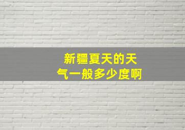 新疆夏天的天气一般多少度啊