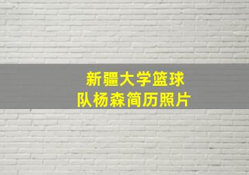 新疆大学篮球队杨森简历照片