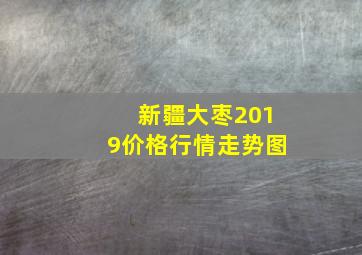 新疆大枣2019价格行情走势图