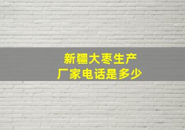 新疆大枣生产厂家电话是多少