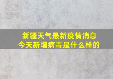 新疆天气最新疫情消息今天新增病毒是什么样的