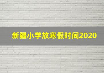 新疆小学放寒假时间2020