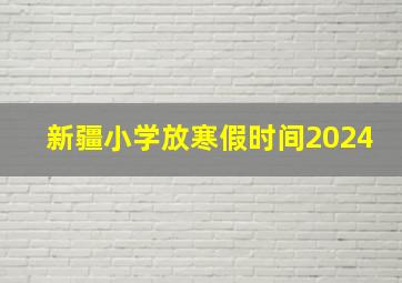 新疆小学放寒假时间2024