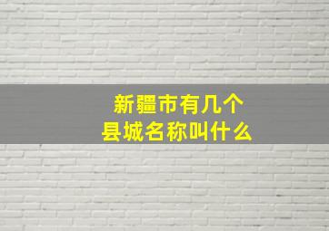 新疆市有几个县城名称叫什么