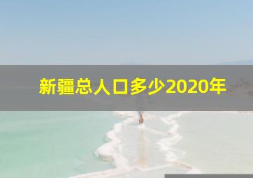 新疆总人口多少2020年