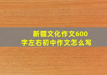 新疆文化作文600字左右初中作文怎么写