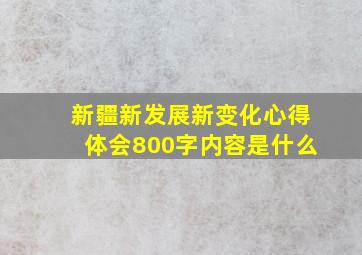 新疆新发展新变化心得体会800字内容是什么