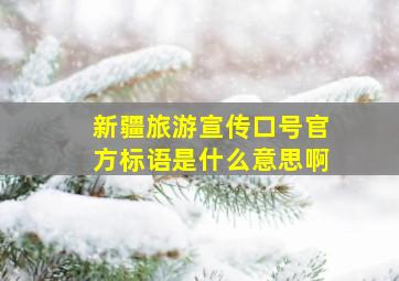 新疆旅游宣传口号官方标语是什么意思啊