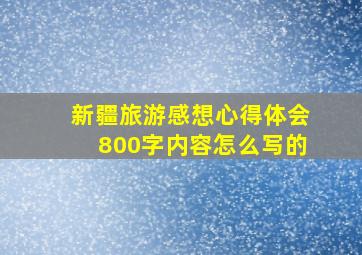 新疆旅游感想心得体会800字内容怎么写的