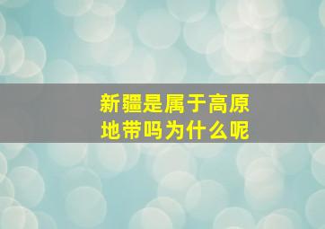 新疆是属于高原地带吗为什么呢