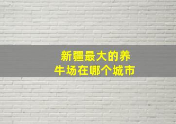 新疆最大的养牛场在哪个城市