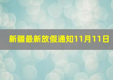 新疆最新放假通知11月11日