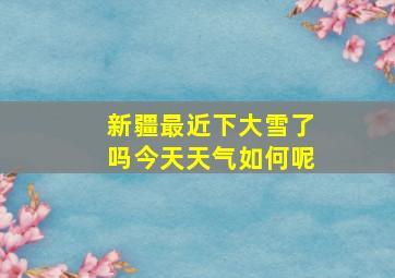 新疆最近下大雪了吗今天天气如何呢