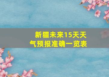 新疆未来15天天气预报准确一览表