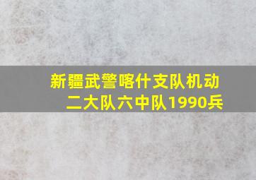 新疆武警喀什支队机动二大队六中队1990兵