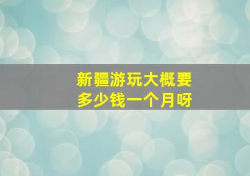 新疆游玩大概要多少钱一个月呀