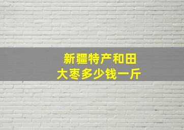 新疆特产和田大枣多少钱一斤