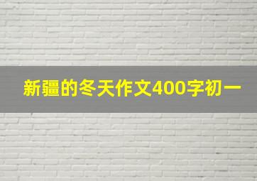 新疆的冬天作文400字初一