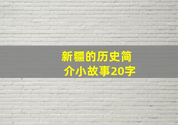 新疆的历史简介小故事20字