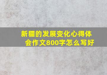 新疆的发展变化心得体会作文800字怎么写好