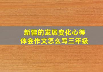 新疆的发展变化心得体会作文怎么写三年级