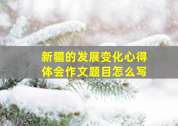 新疆的发展变化心得体会作文题目怎么写