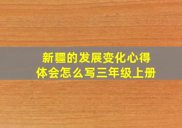 新疆的发展变化心得体会怎么写三年级上册