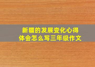 新疆的发展变化心得体会怎么写三年级作文