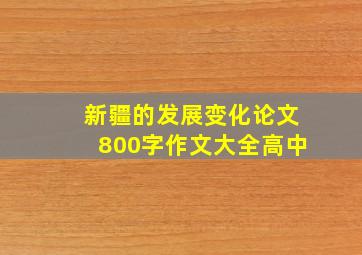 新疆的发展变化论文800字作文大全高中