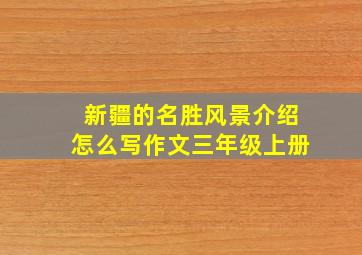 新疆的名胜风景介绍怎么写作文三年级上册