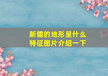 新疆的地形呈什么特征图片介绍一下